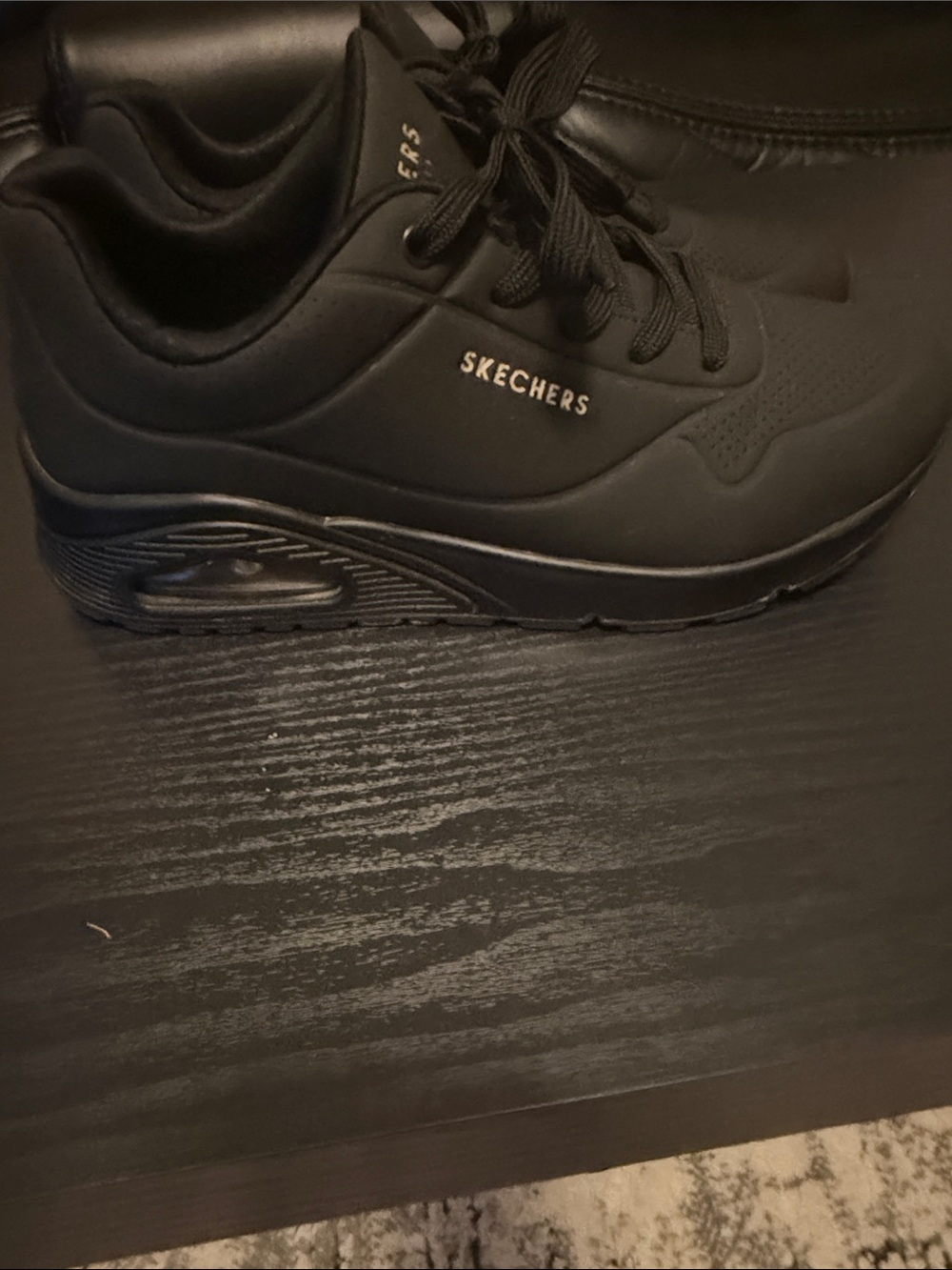 Skechers women Black Lace-Up Athletic Sneaker